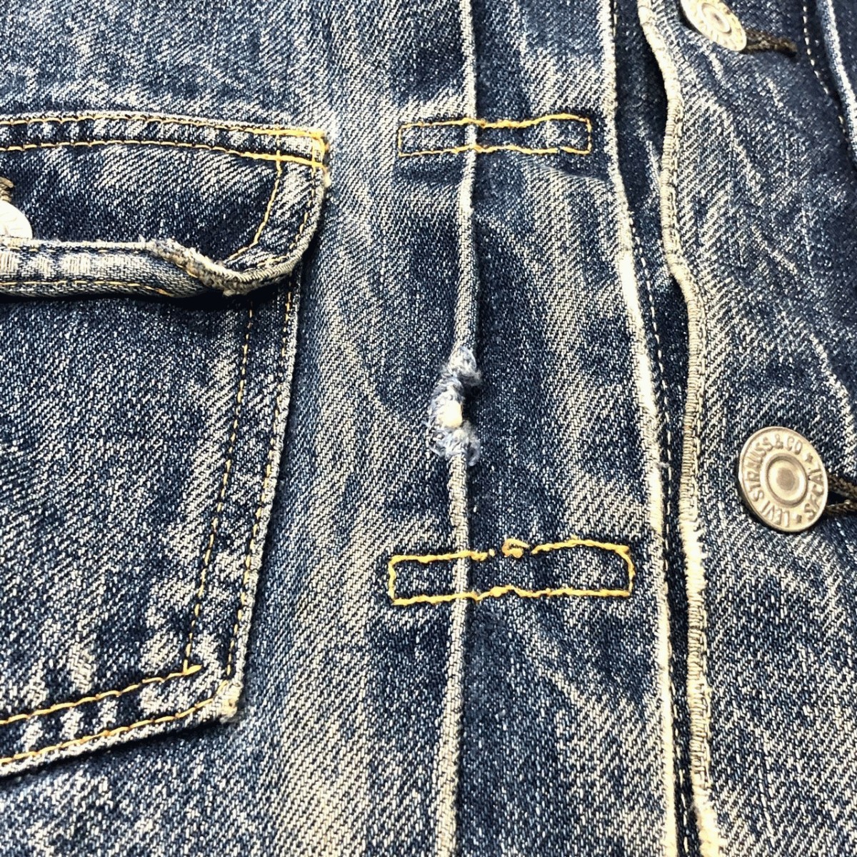 LEVI'S / 507XX 2ND BIG E リーバイス ビッグE 均等V セカンド Gジャン デニムジャケット Levi's 2nd 507XX 0 Tバック Size:36