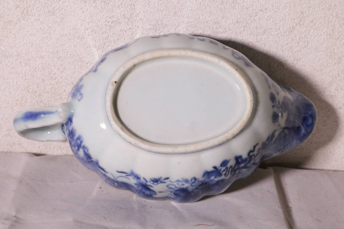 中国美術 青花 染付 纏枝蓮花紋 蓋壷(LC643) 中国美術 青花 染