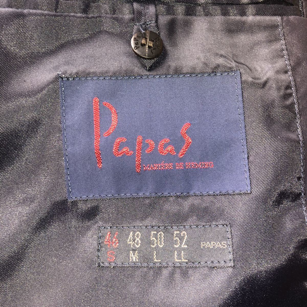 パパス ワッペン付き ダウンコート Mサイズ相当 日本製 PAPAS 良品 