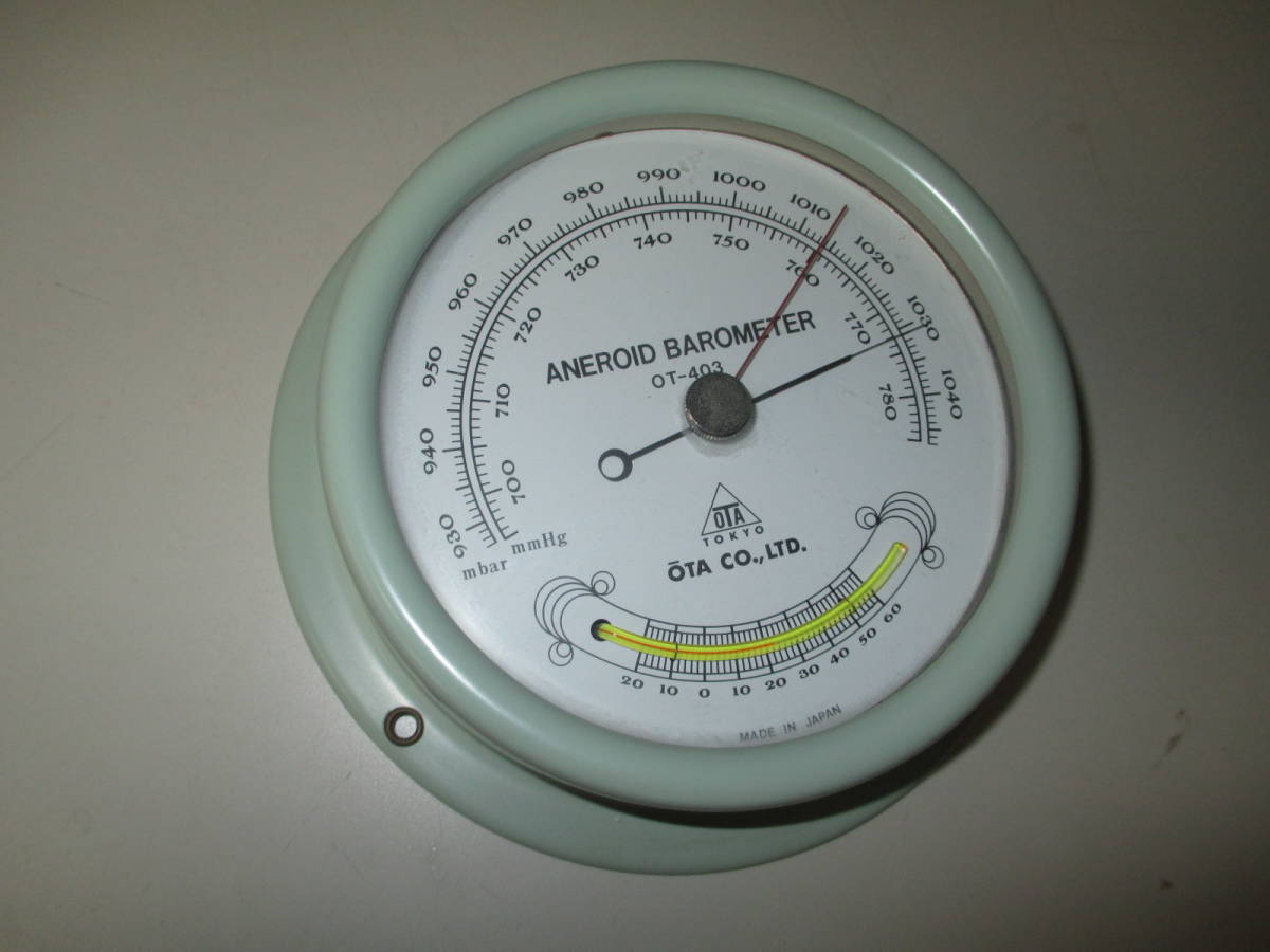 船舶用？ 気圧計 BAROMETER ANEROID アネロイド OTA TOKYO JAPAN 昭和