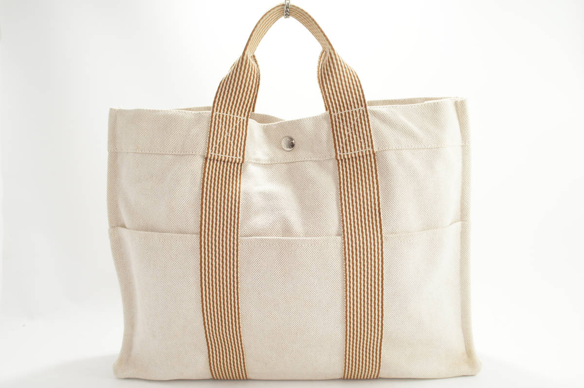 HERMES エルメス ニューフールトゥ MM キャンバス ハンドバッグ トート 