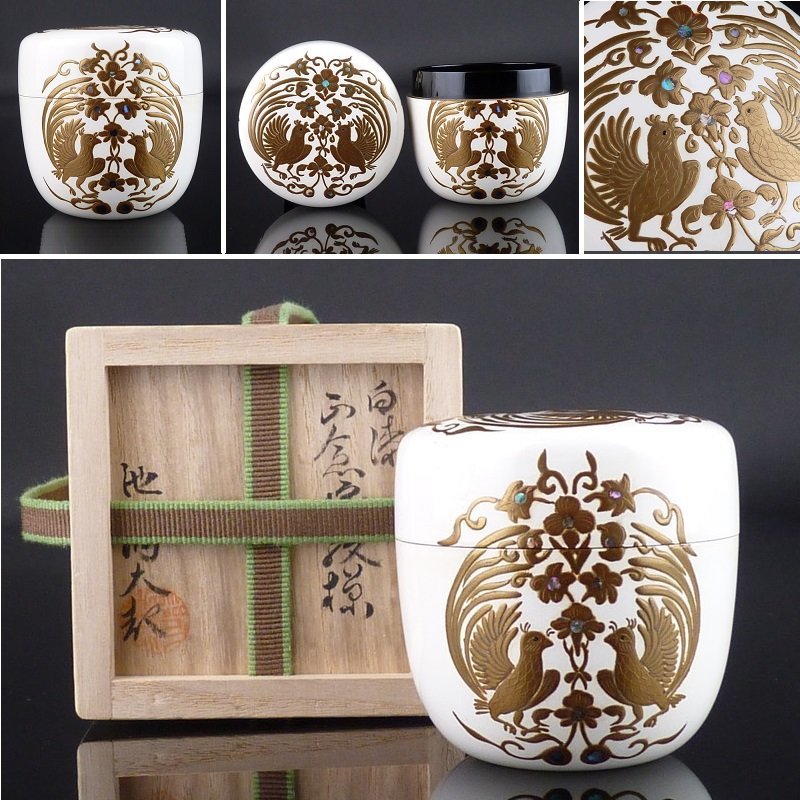 螺鈿 | 池之浦大起 雷神蒔絵 新栄堂 大棗 鳳凰 正倉院文様 文庫 文箱