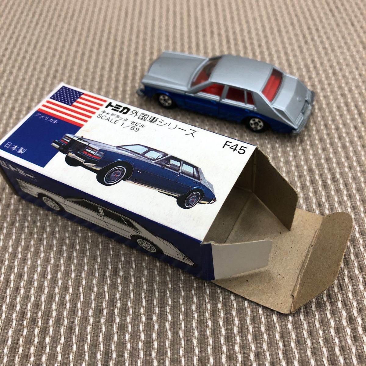 キャデラック セビル トミカ 青箱 日本製 F45 F45-2 - 外国車シリーズ
