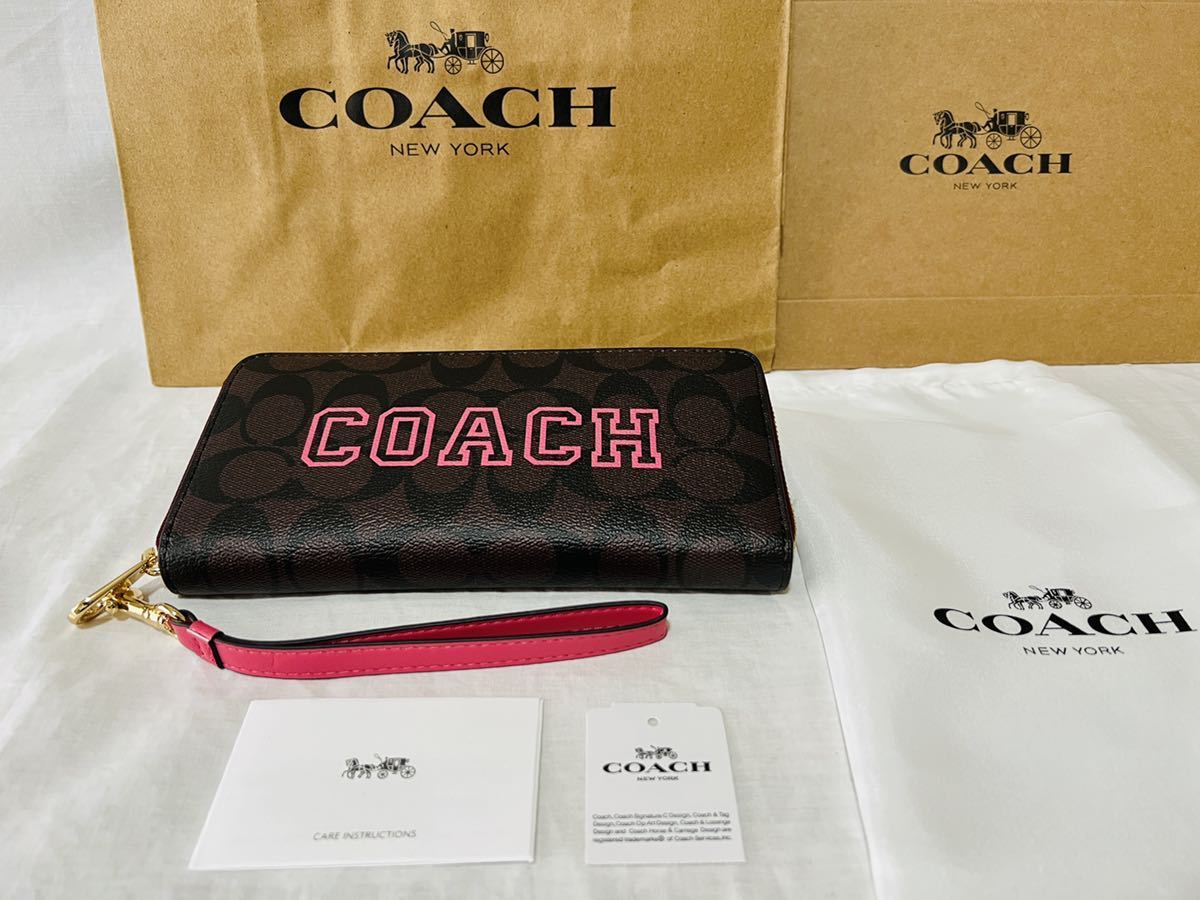 2022新作 COACH コーチ ロング ジップ アラウンド ウォレット ヴァー 