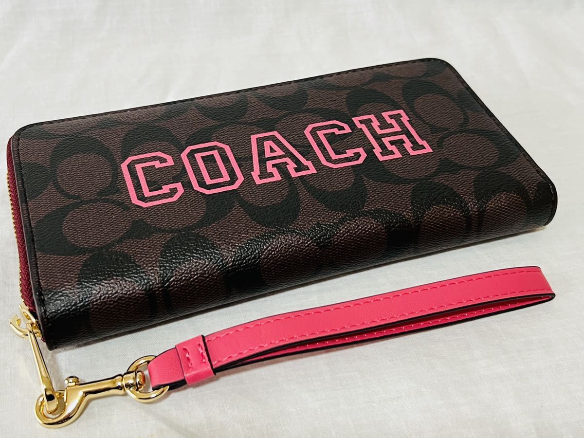 2022新作 COACH コーチ ロング ジップ アラウンド ウォレット ヴァー 