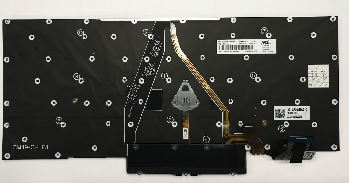 ジャンク】ThinkPad x1 Carbon 7th 2019用キーボードSN20R55589 Lenovo