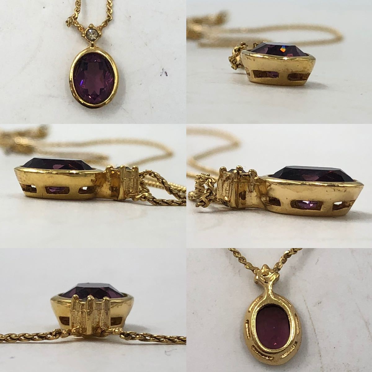 Christian Dior ネックレス パープルストーン ゴールド ChristianDior