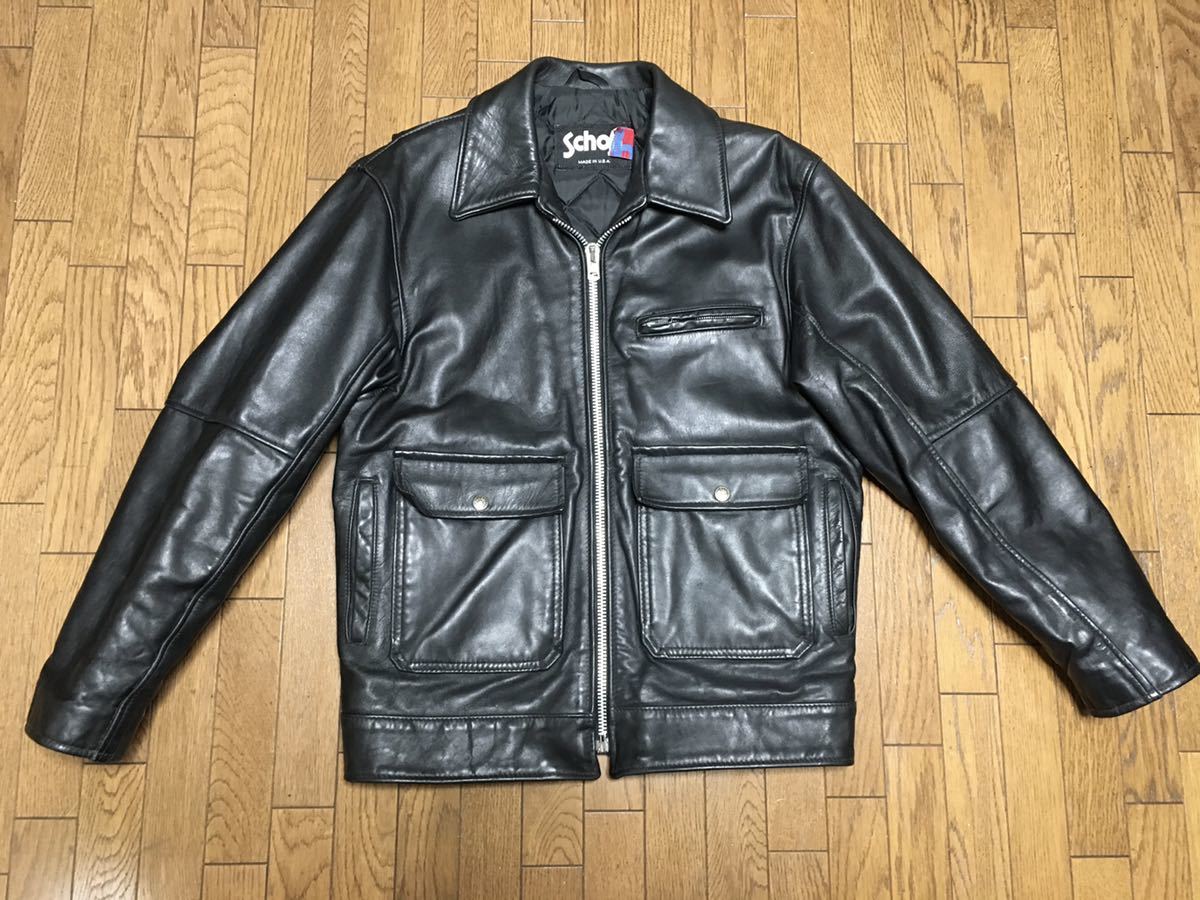 ジャケット ポリスマン 0 ショット レザー USA製 schott SCHOTT 