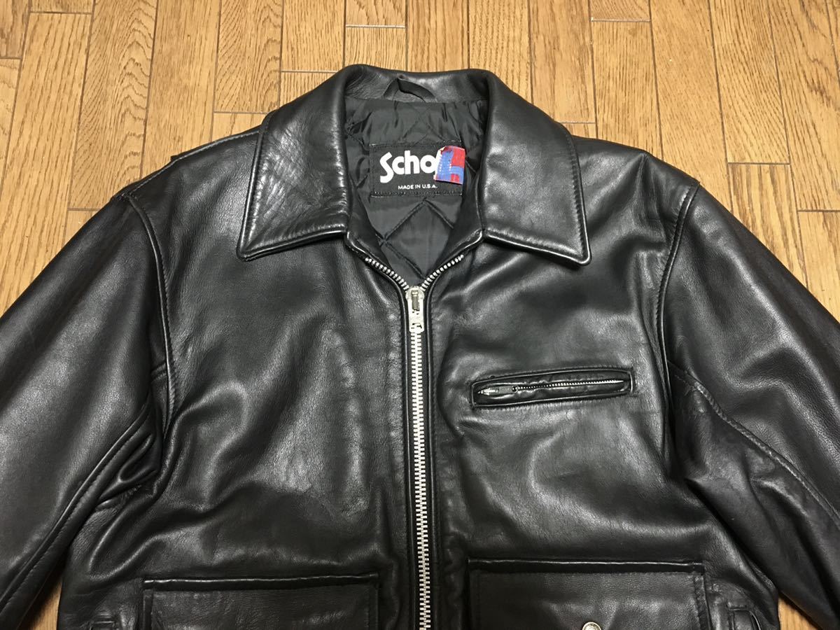 ジャケット ポリスマン 0 ショット レザー USA製 schott SCHOTT 
