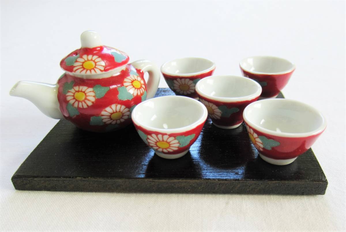 茶器セット 中華風 アジアン 湯呑 急須 ミニチュア ティーセット 中国 