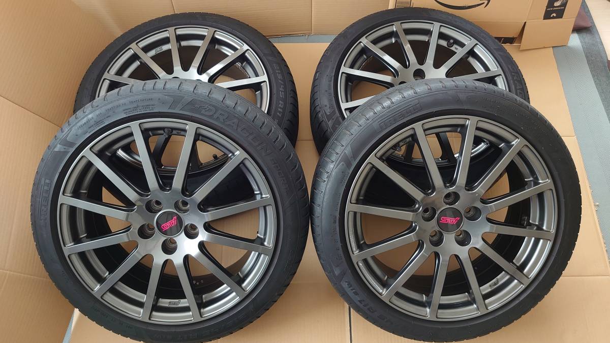スバル 純正オプション STi ENKEI 17インチ 7.5J +55 PCD100 5穴 2019