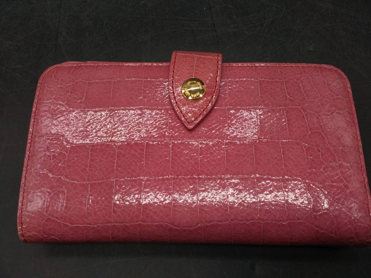 MIU miu ミュウミュウ 5M1326 2つ折り財布 クロコダイル型押し長財布