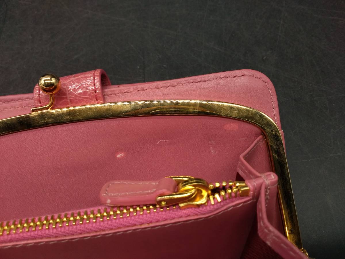 MIU miu ミュウミュウ 5M1326 2つ折り財布 クロコダイル型押し長財布
