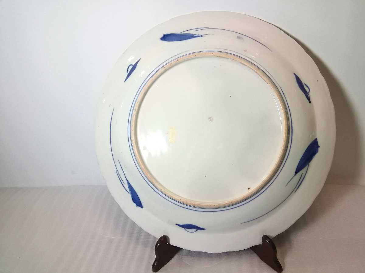 古伊万里 伊万里焼 有田焼 色絵 40cm 額皿 大皿 飾り皿 骨董 置物