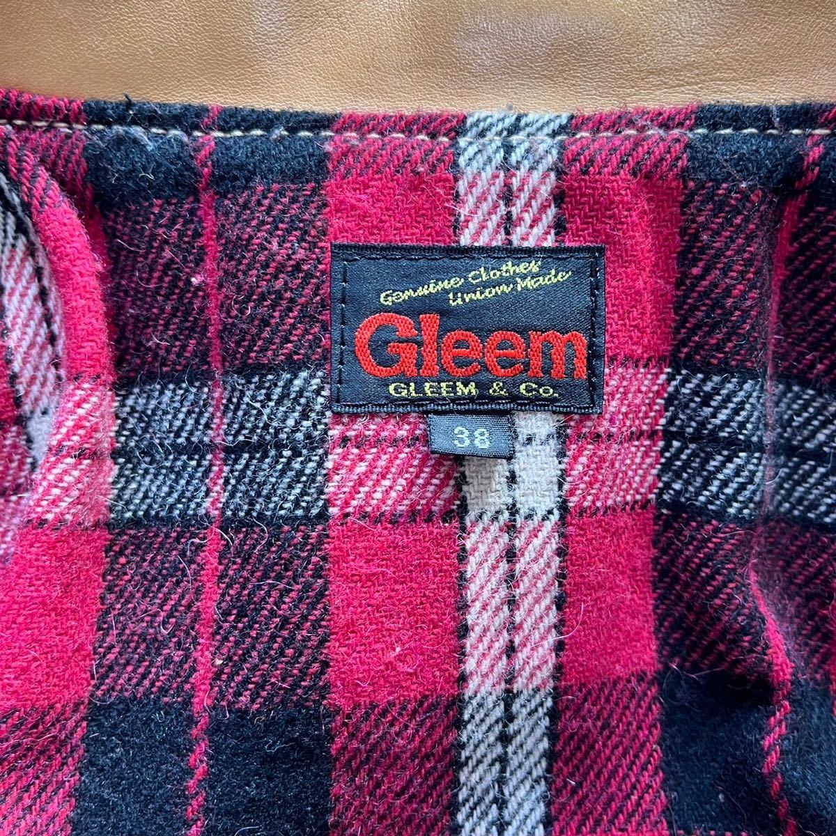 Gleem 38 レザージャケット ライダースジャケット 革ジャン(Mサイズ 