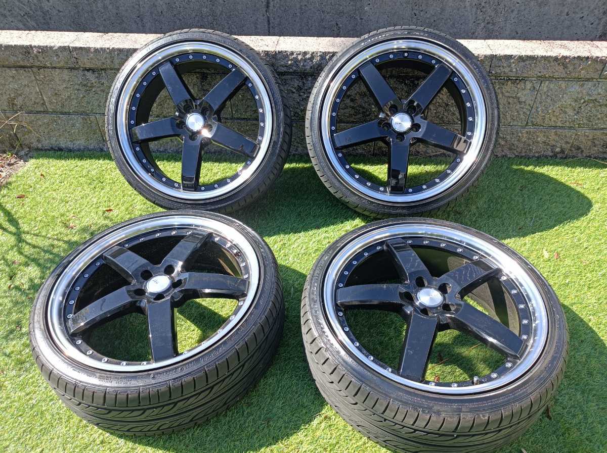 ☆中古美品 632 ロクサーニ グラスターファイブ 19×7.5j+48 100/5h 225