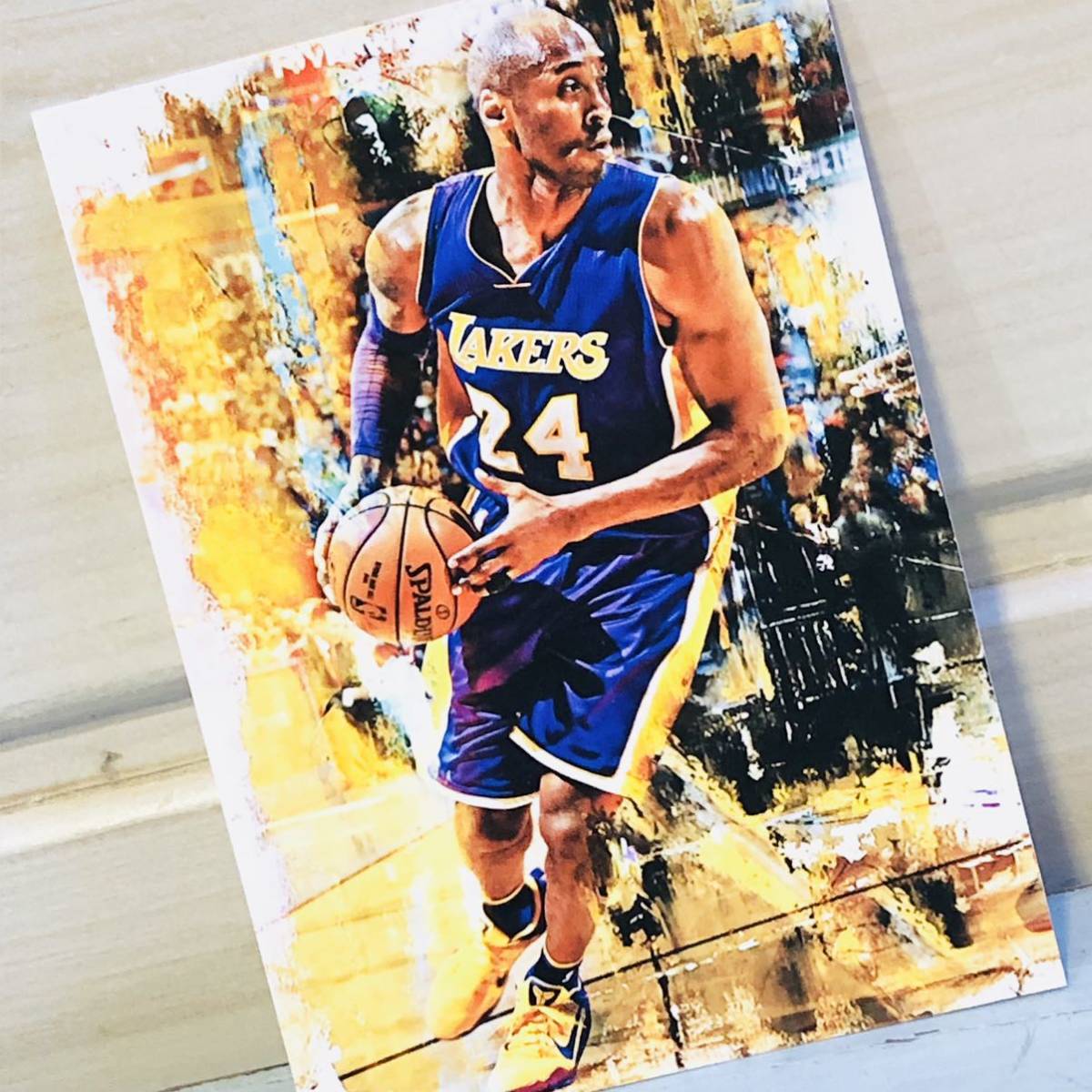 ☆世界に1枚☆ コービー・ブライアント アートカード NBA ロサンゼルス 