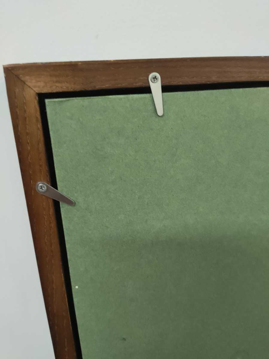 美品!】勲記 勲章額 褒章額 木製フレーム 8046 緑ドンス柄 菊の御紋 佩