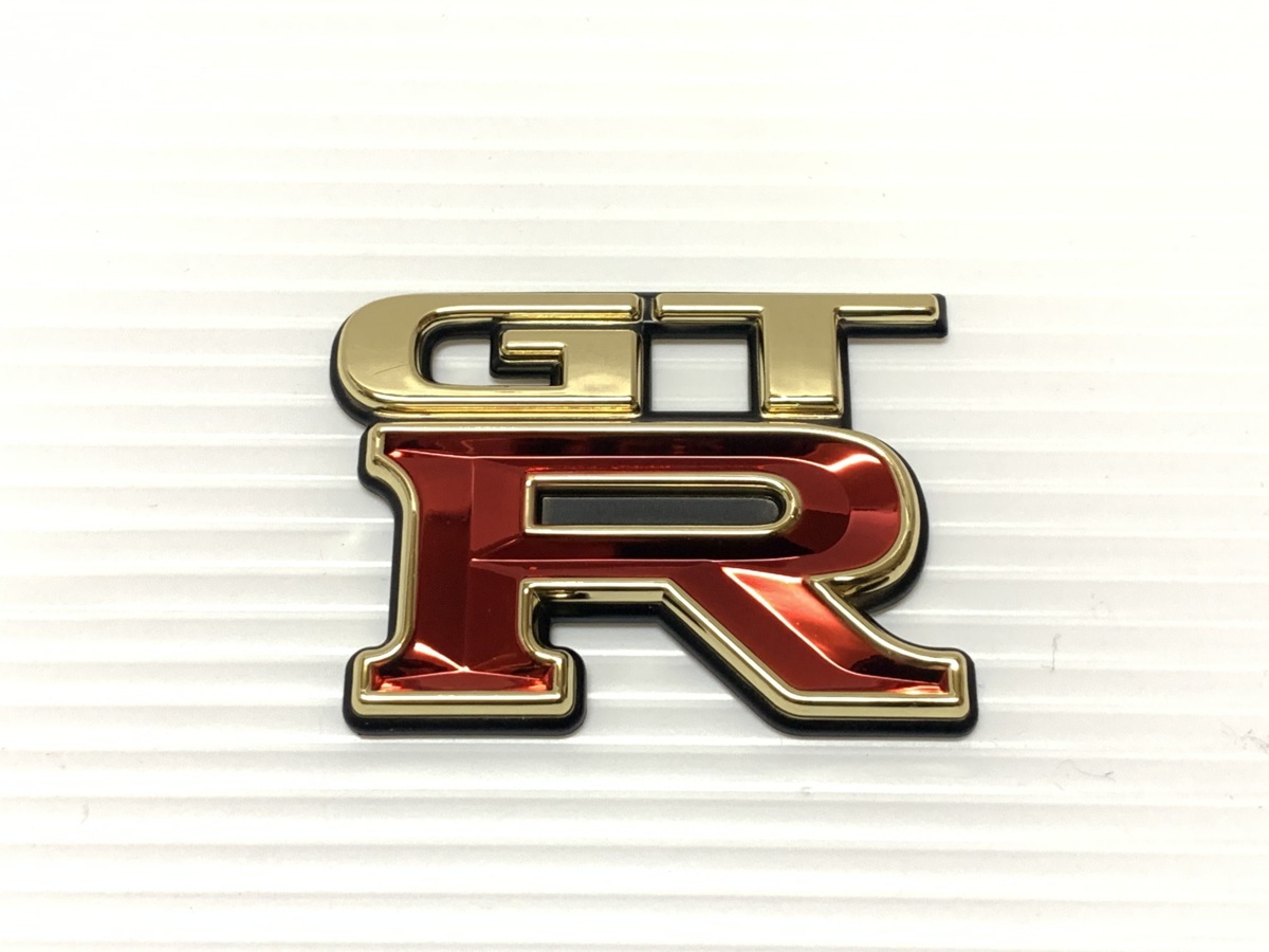 数量限定!!□スカイライン GTR R34 リア ゴールドエンブレム / GT-R 