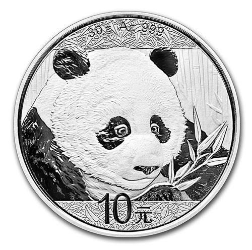 純銀 1オンス 2018年 パンダ 10元 中国人民銀行 パンダ銀貨10元