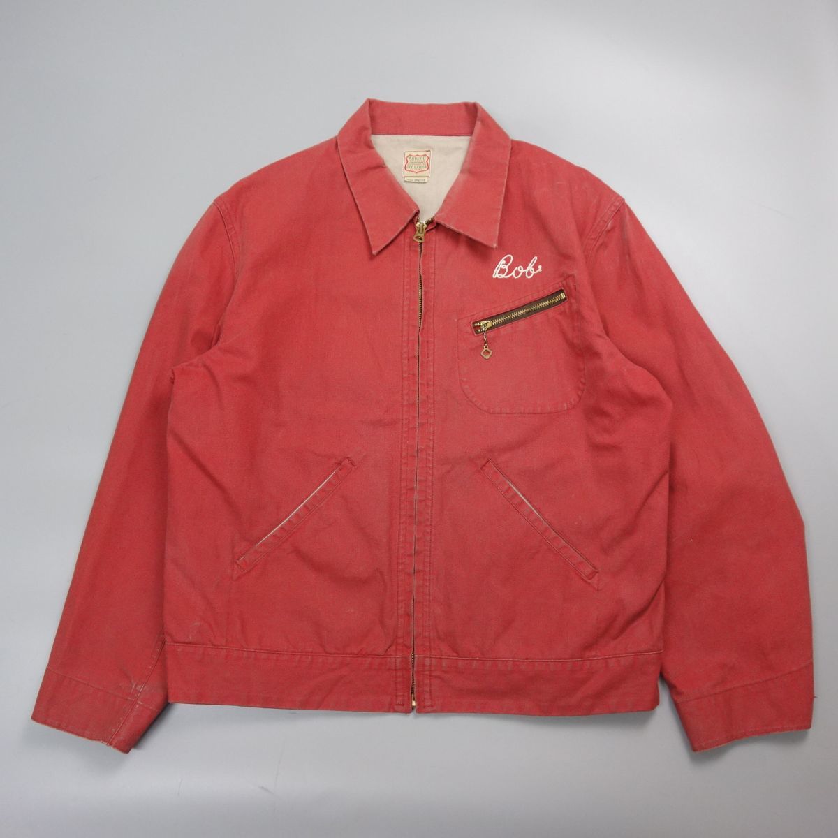 STYLE EYES スタイルアイズ キ × ストレイキャッツ STYLE EYES スタイルアイズ キャッツポウ ロゴ刺繍ジップアップジャケット ブルゾン スウィングトップ M SE10845 東洋エンタープライズ