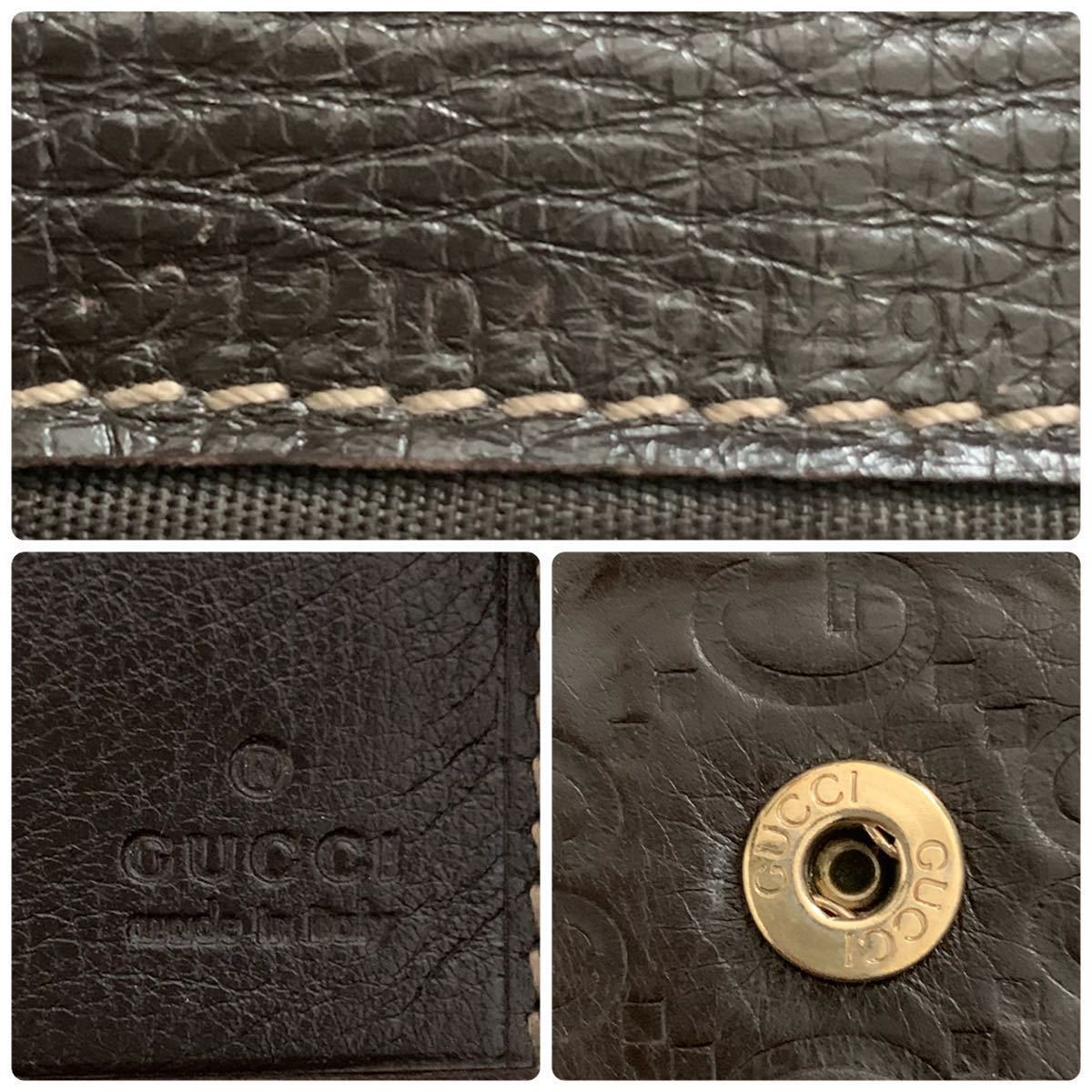 大人気カラー・美品】グッチ GUCCI 長財布 折りたたみ フラップ GG柄 