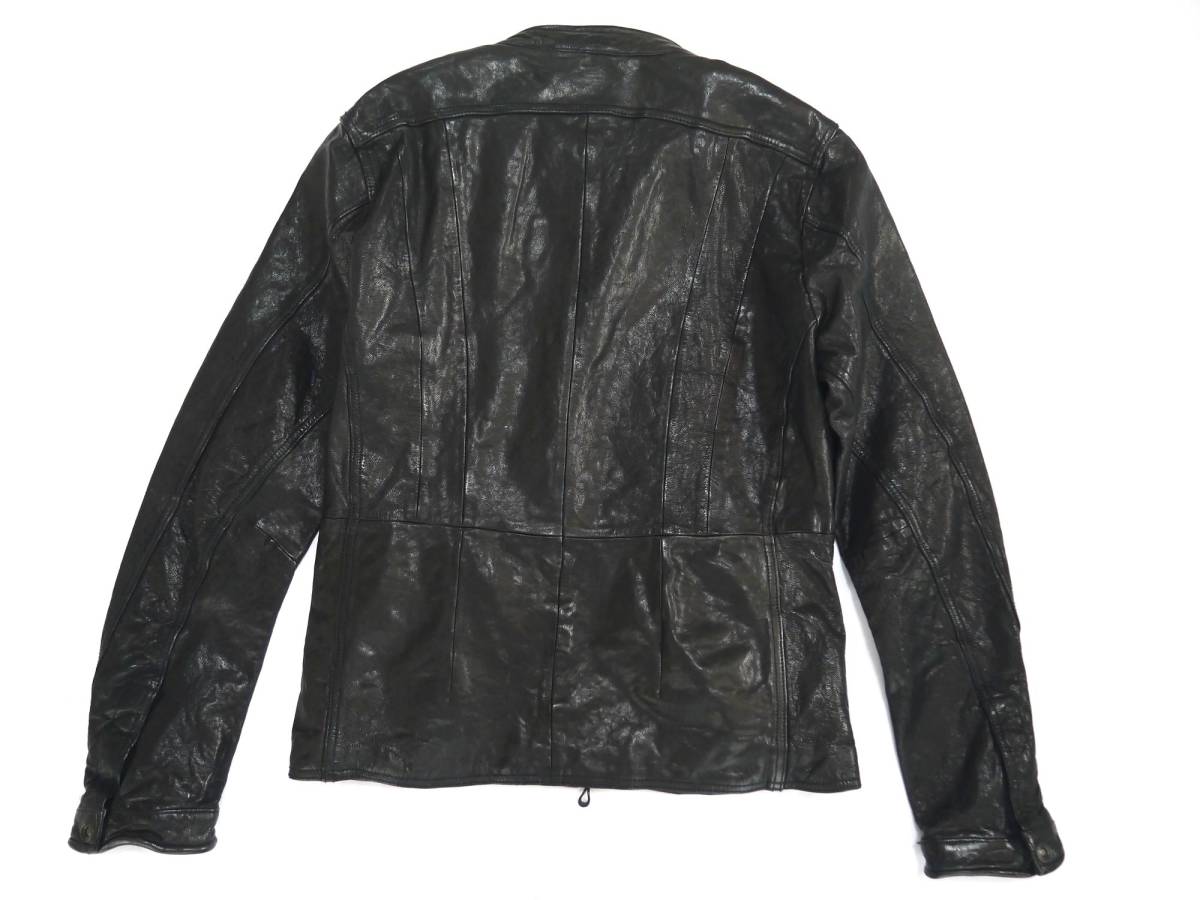 NICOLE CLUB FOR MEN 30th ワイヤー入り レザーライダースジャケット 