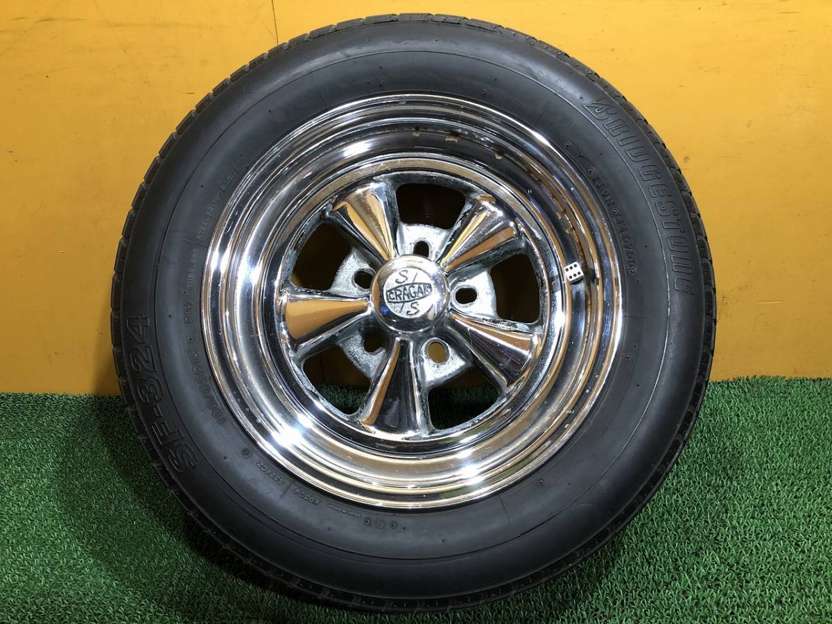 No.40 クレーガー CRAGAR S/S メッキホイール 15インチ 15×6JJ 5穴 4本