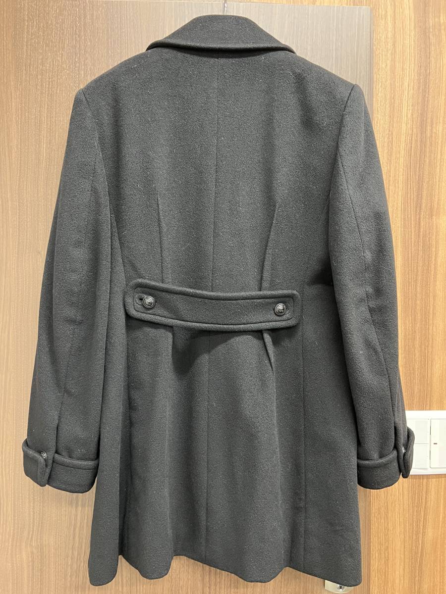 美品☆CHANEL シャネル☆カシミアコート 黒 ココマークボタン 