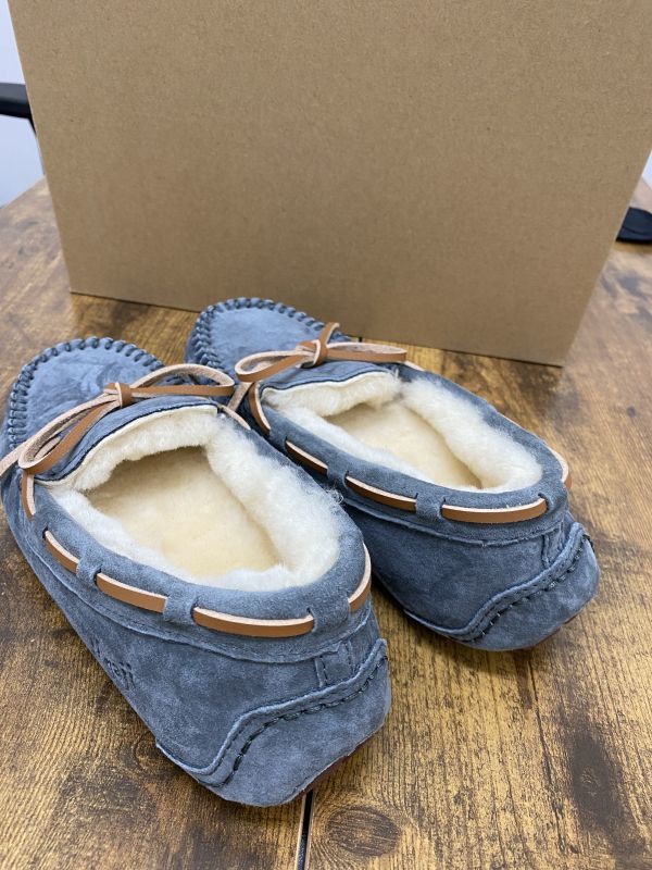 モカシン ムートンシューズ シープスキン 本革 純粋羊ファー