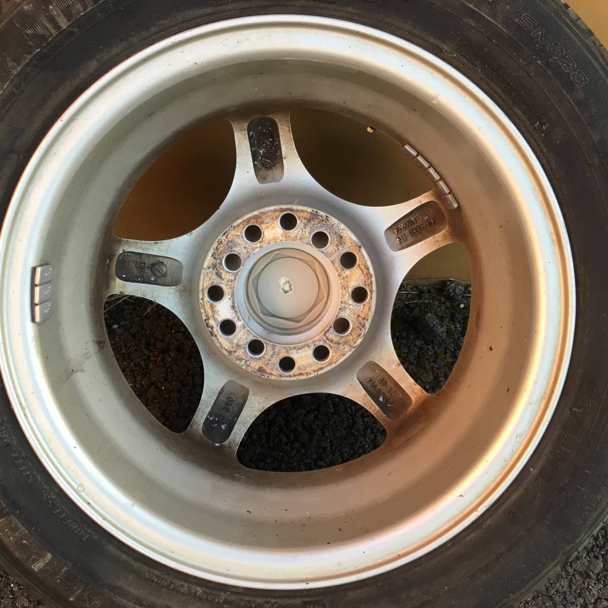 2000円スタート】AREG 13インチ 4.5J ハブ:71 ET:45 4穴マルチ 155 