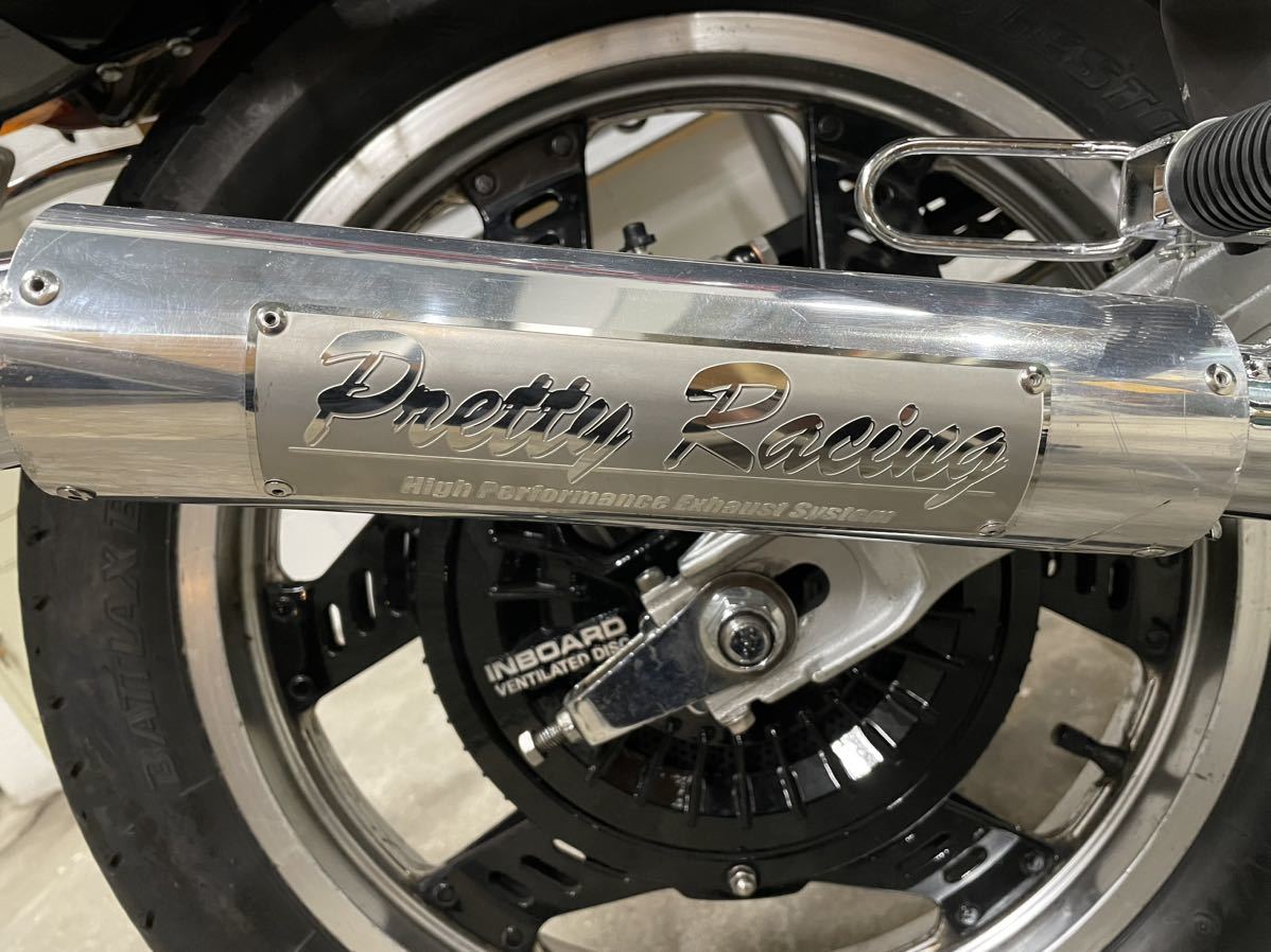 プリティーレーシング 極 メッキ シリアル 42.7φ cbx400f マフラー