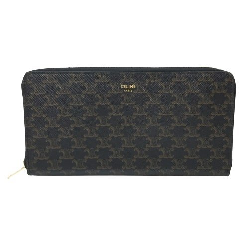 マカダム柄 セリーヌ CELINE 長財布 ラウンドファスナー長財布 