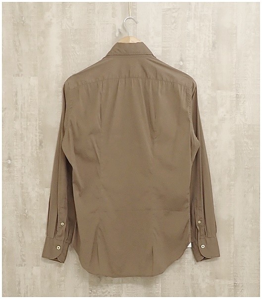 Giannetto slim fit ネイビーオックスフォードカッタウェイシャツ