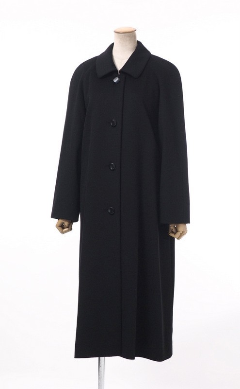  GM0403 Pure Cashmere/ピュアカシミヤ カシミヤ100％ ステンカラーコート/ロングコート ブラック 7(Sサイズ)｜売買されたオークション情報、yahooの商品情報をアーカイブ公開 - オークファン Sサイズ