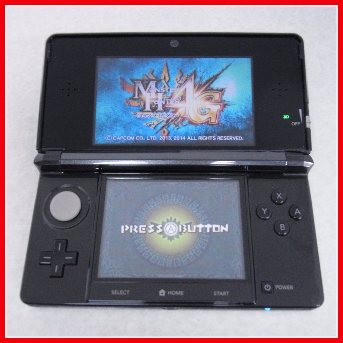 動作品 ニンテンドー3DS コスモブラック 本体 箱説付 + ソフト  