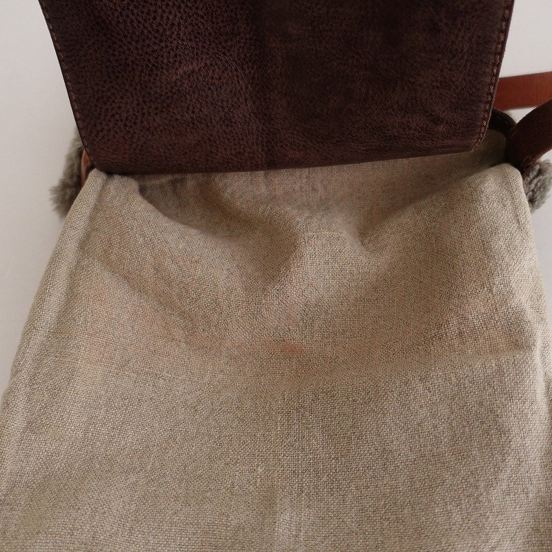 アンリークイール HENRY CUIR *レザー×ボアショルダーバッグ*かばんサコッシュ斜め掛け1022(ba10-2210-147)【20K22】 HENRY CUIR アンリークイール アンリークイール&frasl;ショルダーバッグ&frasl;ダークブラウン&frasl;レザーの買取 ナチュラルブランド宅配買取専門店 アンリークイール（バッグ｜バッグ・小物・ブランド