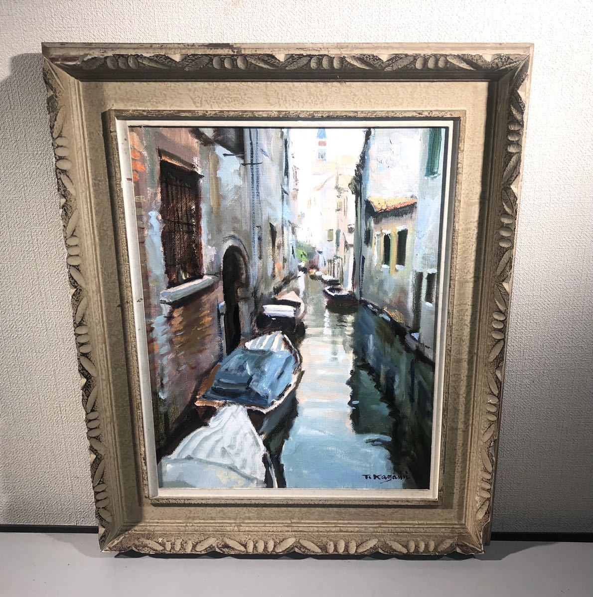 お得，限定セール】 油絵 作者不明 風景画 6号