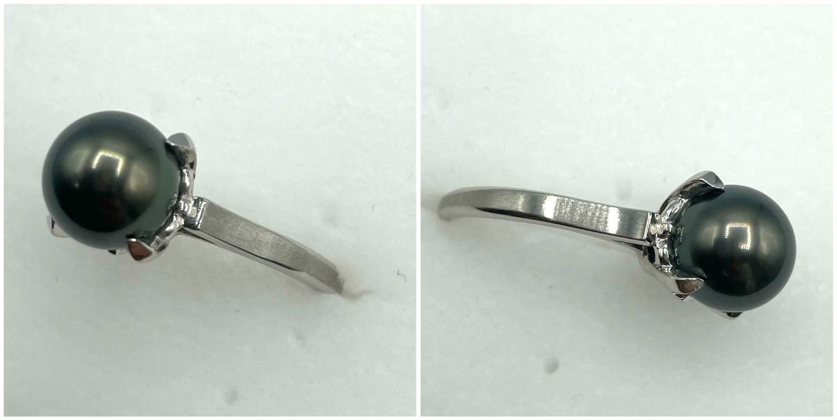43-2/美品 田崎真珠 タサキ Pt900 エメラルド0.60 リング 指輪 リング 