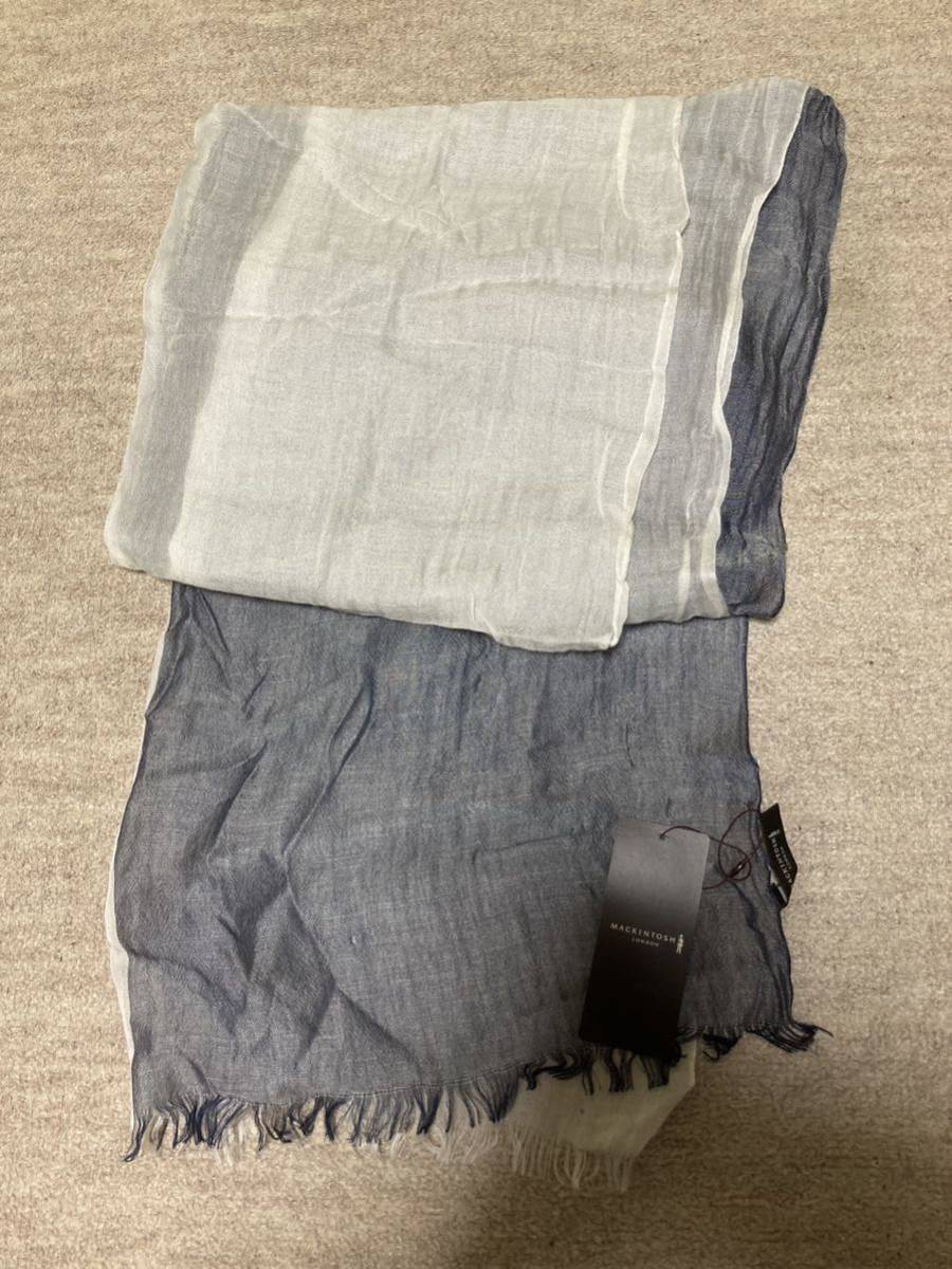 7割引★MACKINTOSH LONDONパネル切り替え無地ストール マフラー★定価20，900円