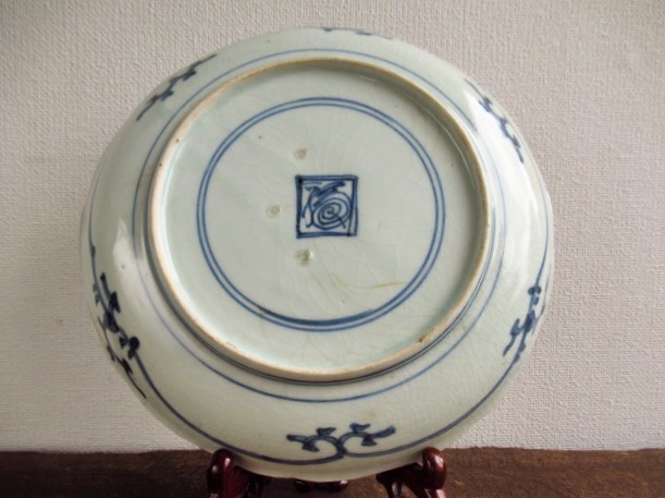 古伊万里 染付 | 膾皿 成化年製文 なます皿 輪花型 総微塵唐草模様 iichi 微塵唐草図 中皿 染付四方花唐草文様輪花形膾皿 11客 ５客セット 太明成化年製 皿の中古品・新品・未使用
