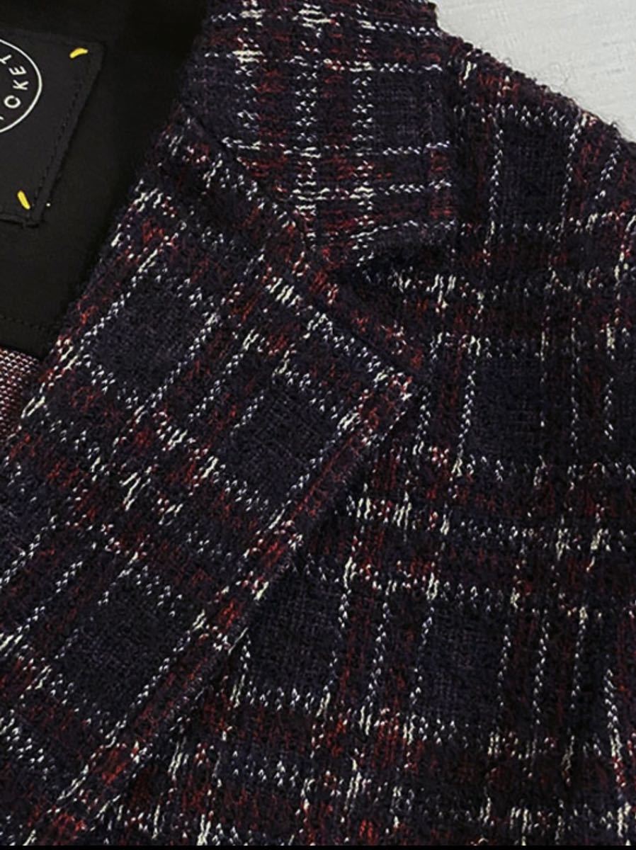ティージャケット T-JACKET テーラード コートの通販 定価7万 定価75,900円(税込)T-JACKET T-jacket t－jacket シックな色合いと軽やかな着心地が ティージャケットT-JACKET - チェック チェック柄テーラードジャケット ダウンジャケット TMT メルカリ