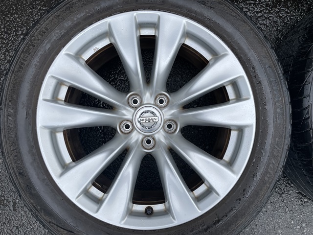 NISSAN ニッサン Y51 HY51 フーガ 純正 245/50R18 5H PCD114.3 ENKEI エンケイ製 ダンロップ ルマン 中古品 フーガ 純正(パーツ)の中古 -y51 HY51 Y51 純正ドレスアップ