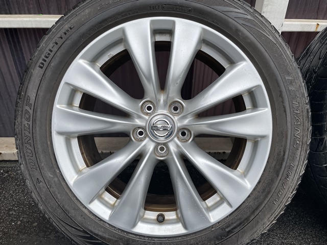 NISSAN ニッサン Y51 HY51 フーガ 純正 245/50R18 5H PCD114.3 ENKEI エンケイ製 ダンロップ ルマン 中古品 フーガ 純正(パーツ)の中古 -y51 HY51 Y51 純正ドレスアップ