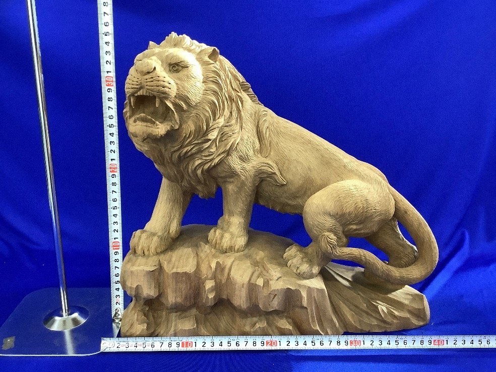 ライオン 獅子 2026年最新Yahoo!オークション 木彫り オブジェ