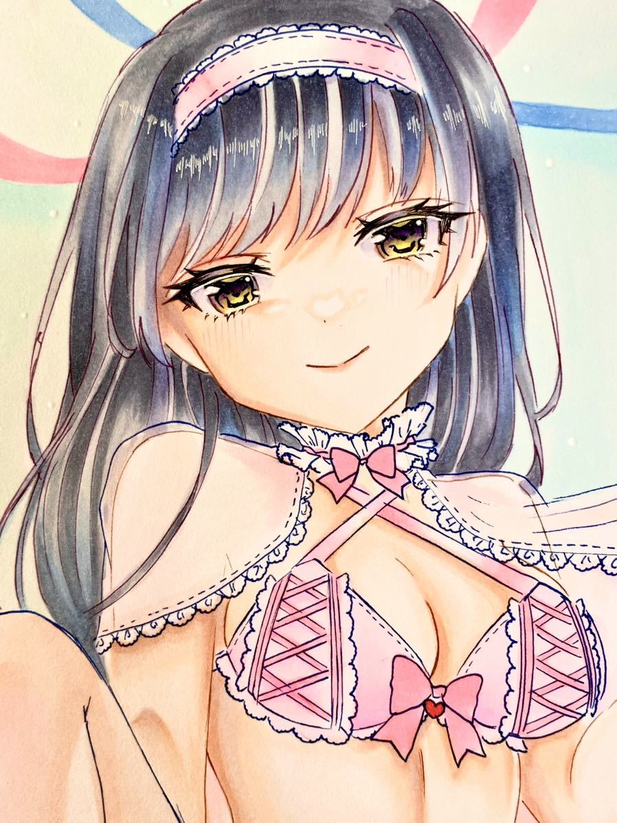 B5】手描きイラスト 女の子イラスト オリジナルイラスト