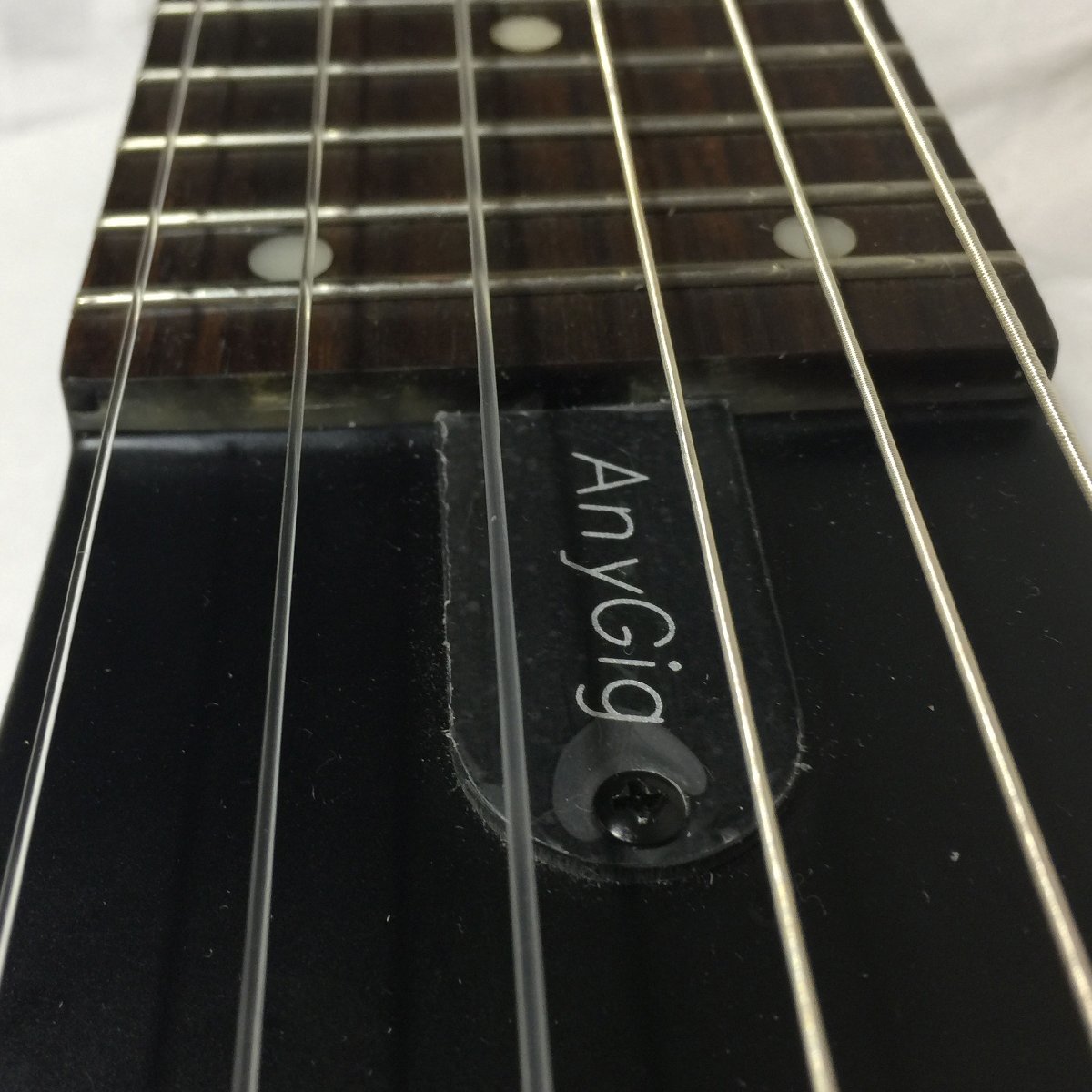 AnyGig レフティ トラベルギター ポータブル エレキギター ブラック