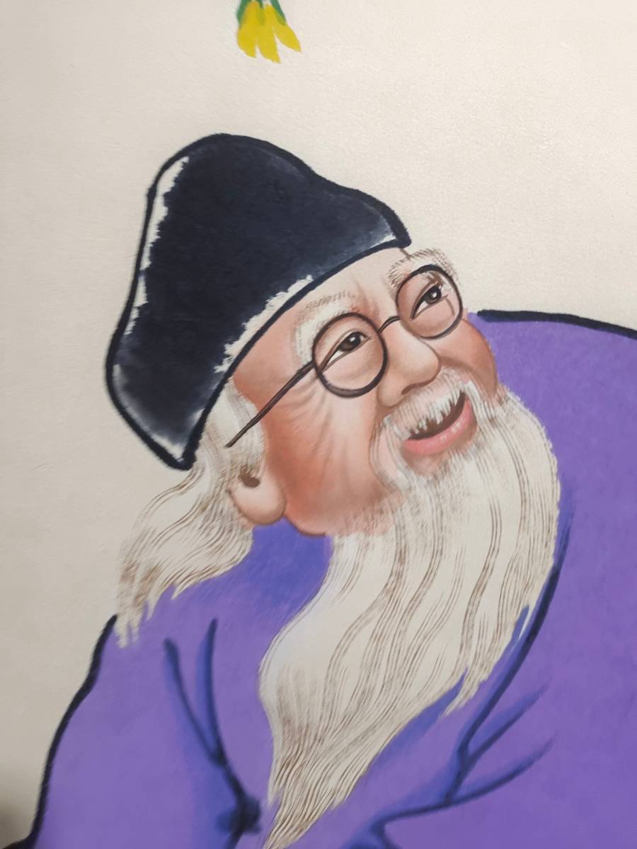 真作】中国書画『近代画家斉白石・人物図・宣紙』肉筆紙本・掛け軸・書画