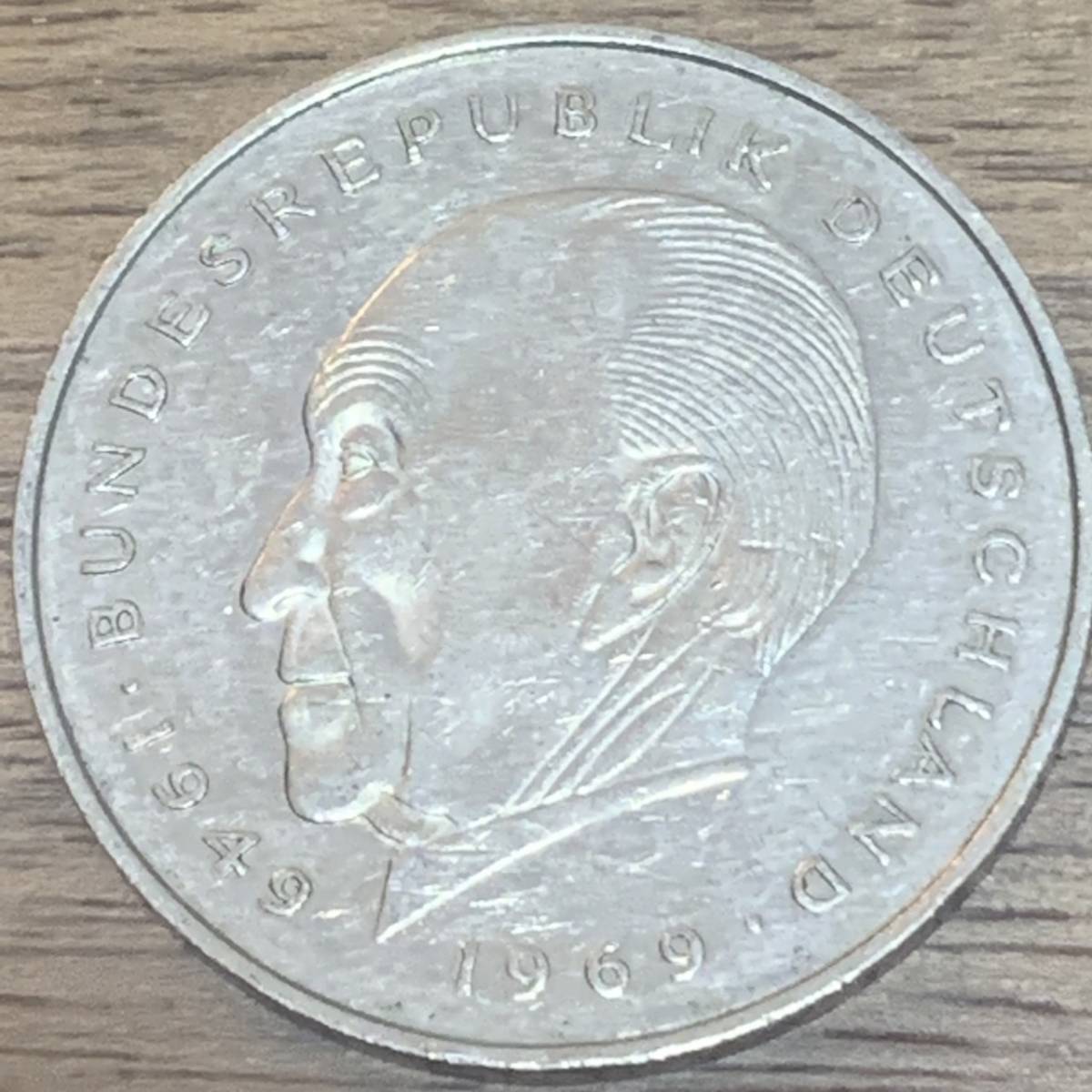 激レア 1円スタート 外国コイン ドイツ 旧硬貨 2マルク 人物柄 1949