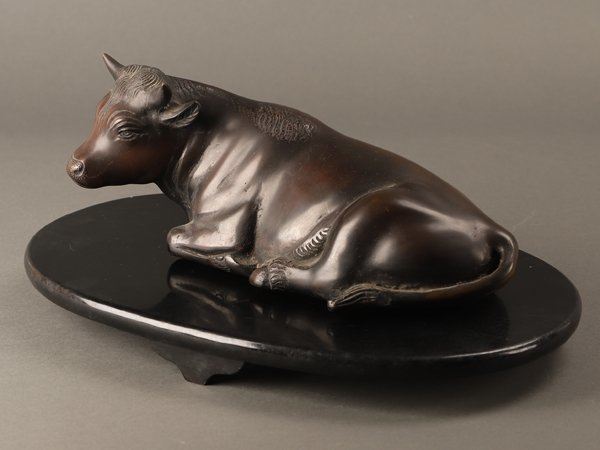 流】古美術品 銅製 古銅 牛置物 台 箱付 KK636 2026年最新Yahoo!